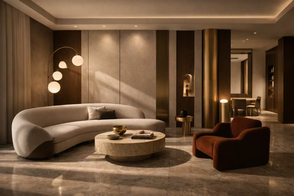 Italian avant-garde luxury living room interior by Cmilano Chennai (1)