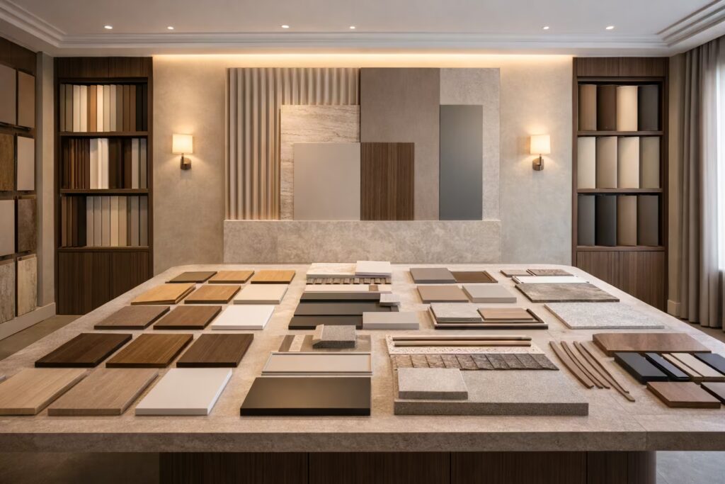 Curated European veneers and refined material execution by Cmilano