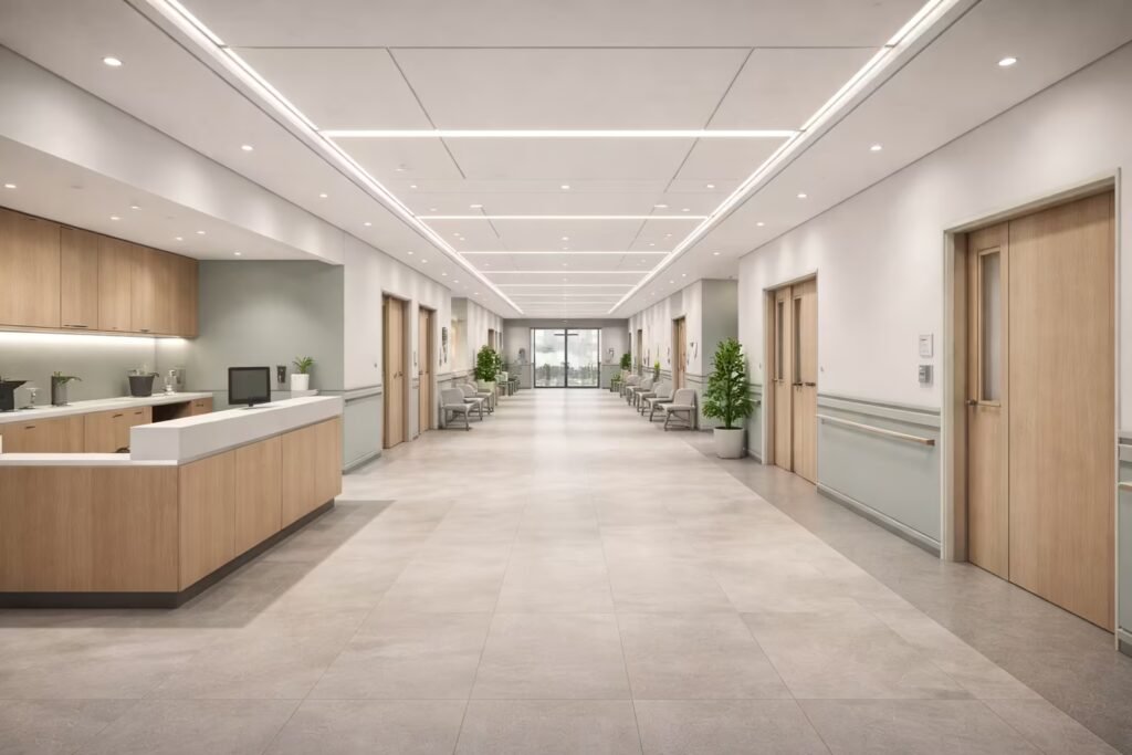 Fire-rated hygienic healthcare and institutional systems engineered by Cmilano