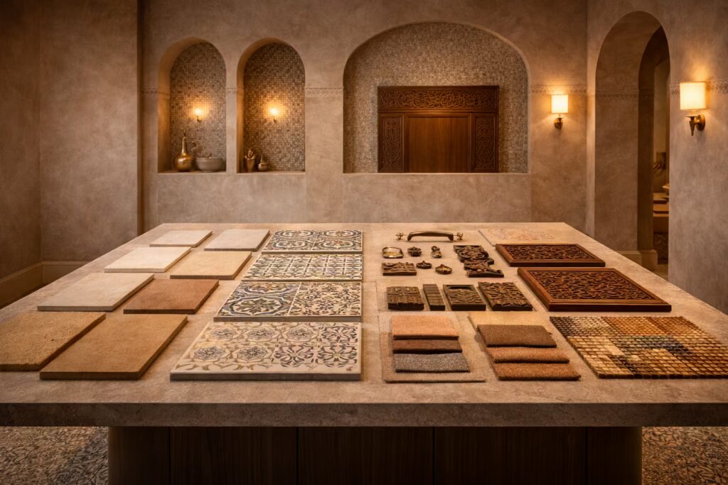 Turkish heritage artisan materials and mosaic detailing crafted by Cmilano