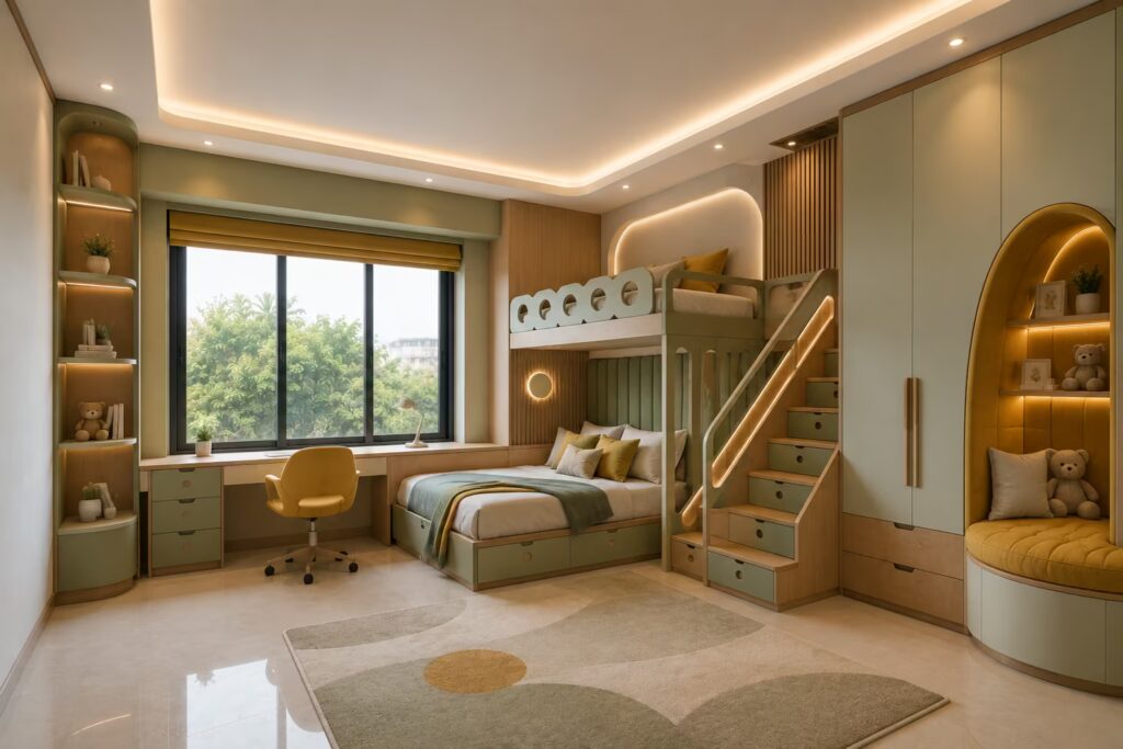 Luxury kids room after interior design Cmilano