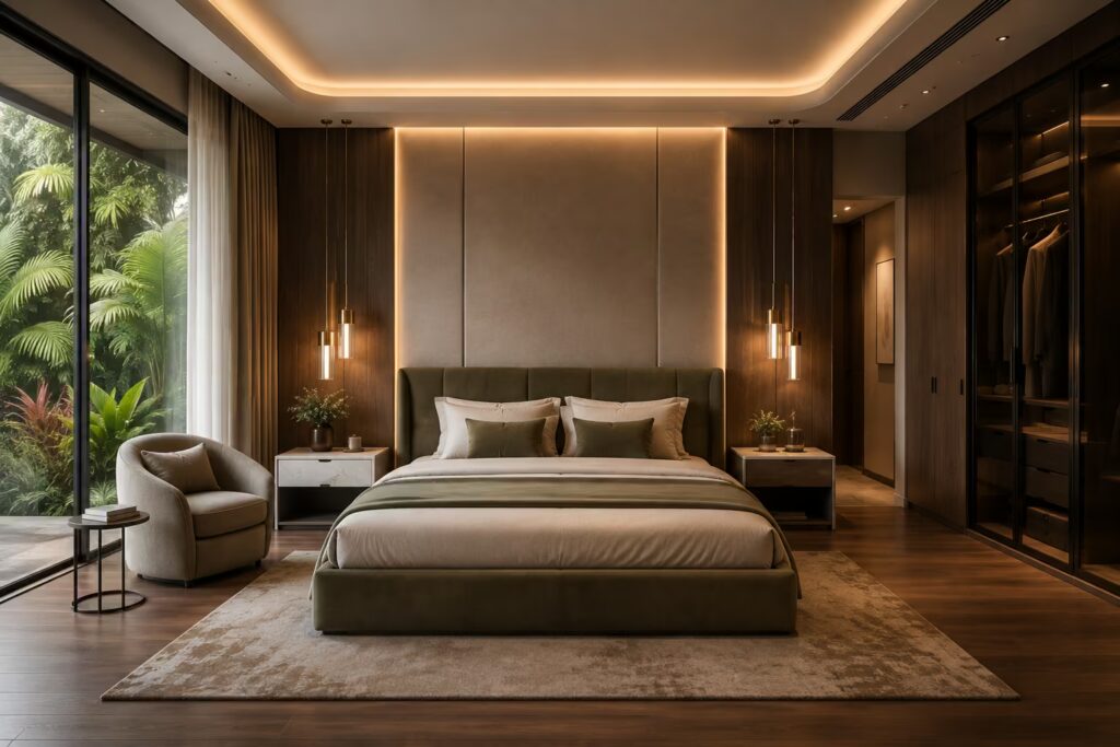 Modern luxury guest suite bedroom design Cmilano