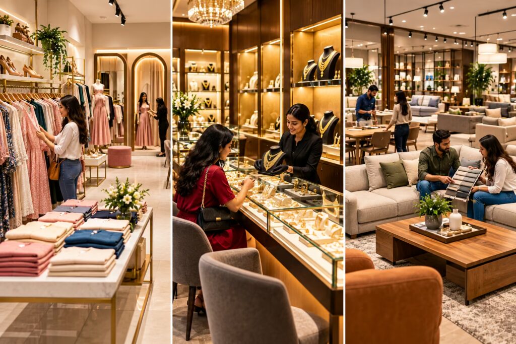 Luxury Retail Trio_ Fashion, Jewellery, Furniture